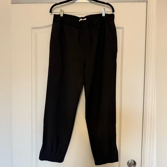 Tibi tropical wool black jogger pants with zips - Picture 2 of 4